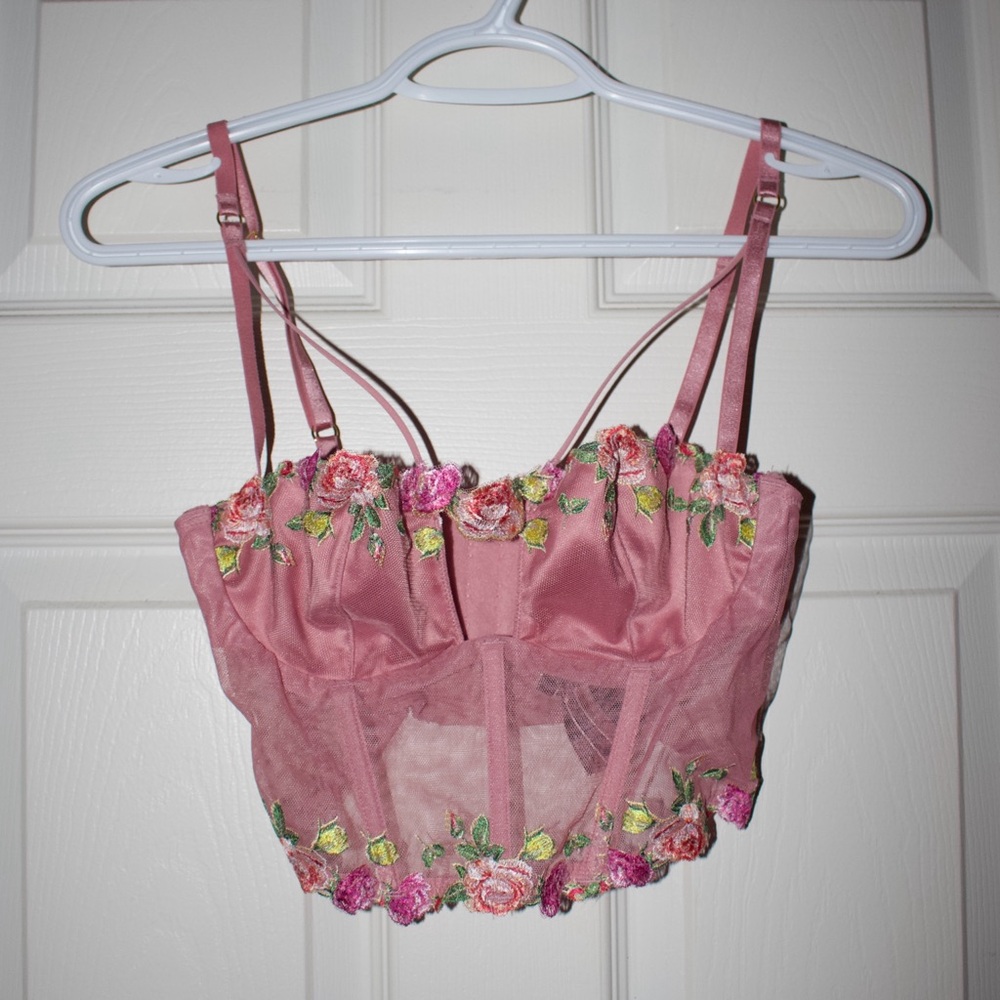 Victoria’s Secret Pink Floral Corset Size Small